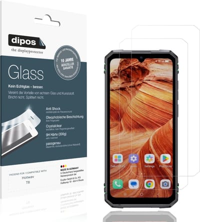 dipos – 2x Pantserfolie geschikt voor Hotwav T8 | 9H Screenprotector