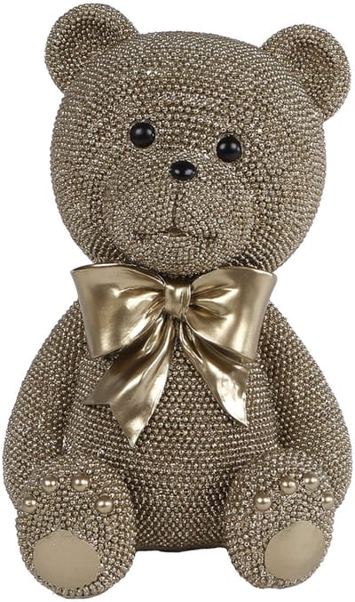Teddybeer sculptuur goud XL / Deco & Cadeau by Peters