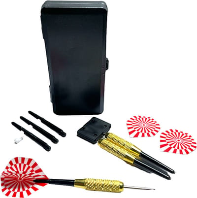 Dartpijlen set van 3 stuks - Darten - 3 Darts - Rood vlaggen - incl. darts shafts - incl. box