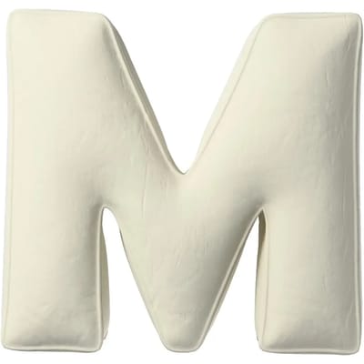 Kussen letter m Yellow Tipi Posh Velvet