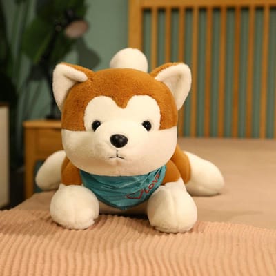 Zachte Japanse Akita Hond Pluche Speelgoed Knuffeldieren Levensgetrouwe Shiba Inu Hond Kussen Knuffels Cadeau Voor Kinderen Baby Knuffels Knuffelbaar about 40cm