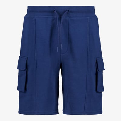 Unsigned jongens cargo sweatshort blauw - Maat 134/140