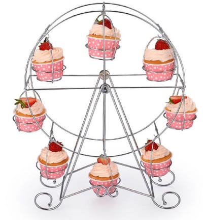 Dailygoods- Cupcakehouder Draaibaar - Reuzenrad Taartplateau - Decoratieve Stand - Ijzeren Houder - Voor Verjaardagsfeestje - Uniek Ontwerp - Taartstandaard