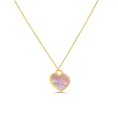 Victorious Dames Ketting Goud – Roze Hart – 45 t/m 50 CM