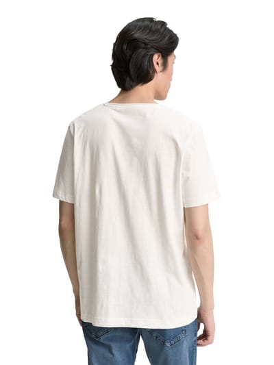 Tom Tailor - T-shirt met print - Maat XXXL - off white