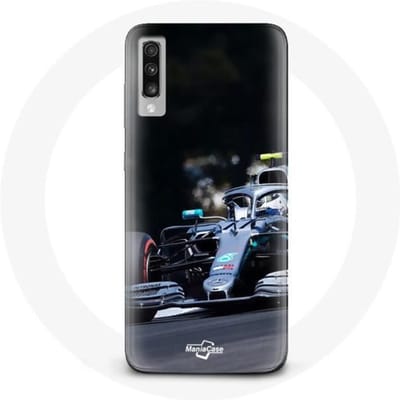 Hoesje voor Samsung Galaxy A70 Formule 1 Valtteri Bottas F1 Racing Driver Zwart zwart