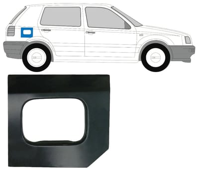 Plaatwerkdeel Benzinedopplaat voor Volkswagen Golf 3 1991-1998 / Rechts