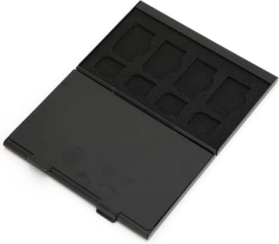 SIM-kaart Opbergdoos - Geheugenkaart Organizer - Reis Gebruik - Antimagnetisch Schokbestendig - 12 Kaartsleuven - Zwart