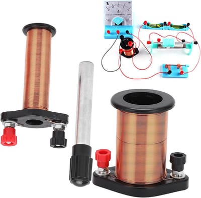 Inductiespoel voor natuurkunde-experimenten, elektromagnetische spoel met primaire en secundaire spoelen, educatief instrument voor wetenschappelijk onderzoek
