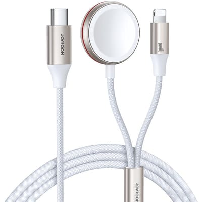 Joyroom Fast Charging Magnetic Charger 2-in-1 S-IW012 30W 1.5m (White)