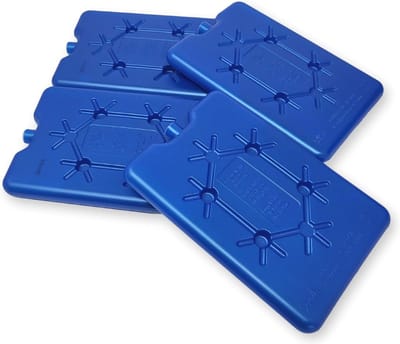 Koelaccu set van 4 - 200 ml platte koelelementen - BPA-vrij - ideaal voor koelbox en picknick - ShopVlot