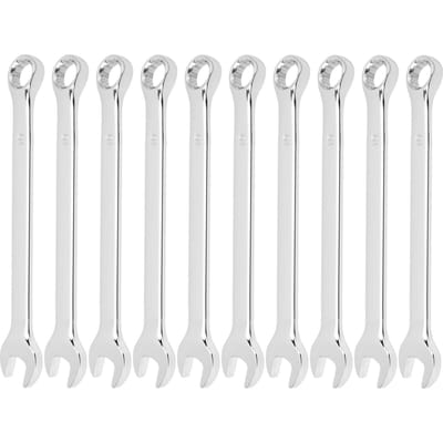 10 Stuks Steeksleutelset Open Einde Dubbel Doel Ratelend Handgereedschap Industriële Benodigdheden 10mm gray