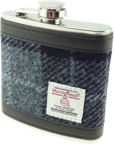 Heupfles Grijs Zwart - Harris Tweed - Glen Appin of Scotland