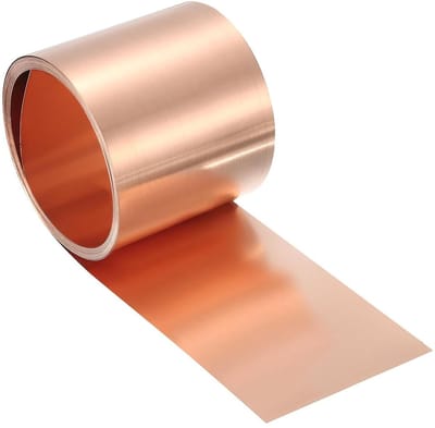Koperplaten Rol - Metaalfolie Plaat - Bouw Decoratie - Hoge Plasticiteit - 2500x50x0.1 mm - Roségoud