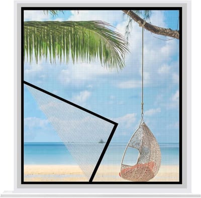 Horren Raam Insectenwering - Muggenhor Zelfklevend - Frisse Lucht Binnen - Geen Boren Nodig - 80x165cm - Zwart