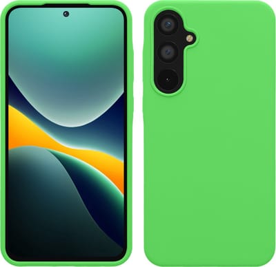 kwmobile telefoonhoesje geschikt voor Samsung Galaxy A55 5G - Hoesje met siliconen coating - Smartphone case in limoengroen