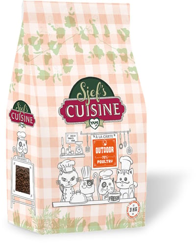 Sjef's Cuisine Cat Outdoor Gevogelte - Kattenvoer - 3 kg Glutenvrij