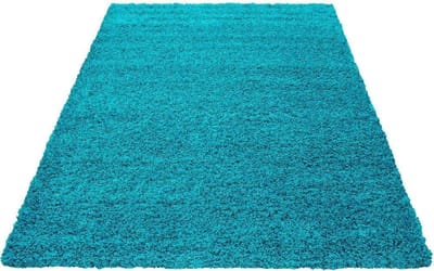 Hoogpolig vloerkleed Life - turquoise - 80x250 cm