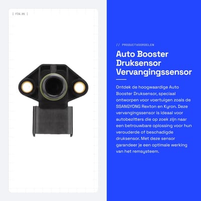 Dailygoods- Druksensor Booster - Vervanging voor SSANGYONG Rexton/Kyron/Stavic/Actyon - ABS Materiaal - OEM: 6675420017 - 2.0/2.7 XDi Diesel - Geschikt voor Euro4 - Drukregelaar