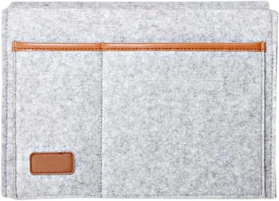 Bed Organizer - Bank Caddy - Opbergen Bank - Meerdere Vakken - 30x20 cm - Lichtgrijs