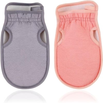 Peelinghandschoenen voor het lichaam - 2 stuks, exfoliërende scrubhandschoenen en douche sponsen voor een zijdezachte huid