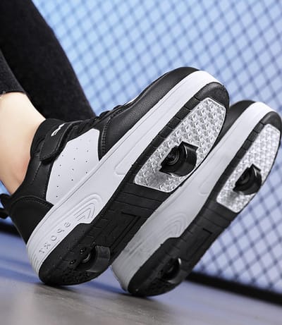 Boys en Girls Schoenen voor Buiten met Uittrekbare Wielen, 2-in-1 Skate en Gym Schoenen voor Actieve Kinderen