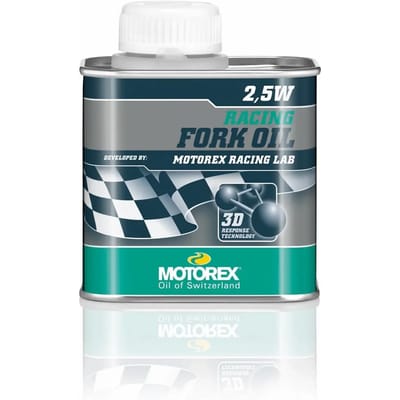 Vork olie tinnen fles Motorex Racing 2,5W