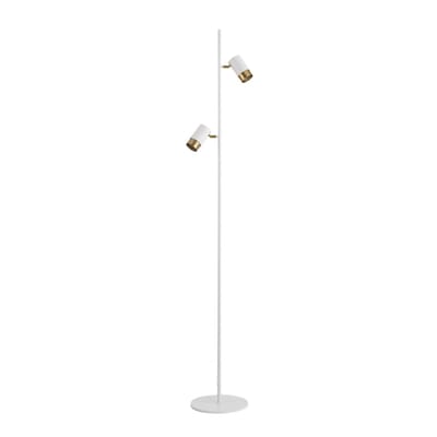 Kosilum - Elya - Vloerlamp - Wit - Aluminium