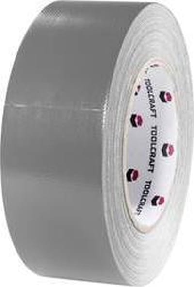 TOOLCRAFT 54B48L40AC 54B48L40AC Textieltape Gaffer Grijs (l x b) 40 m x 48 mm 1 stuk(s)
