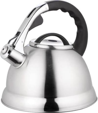Maestro - MR-1328 - Fluitketel - 2.8L - RVS - Geschikt voor Inductie - Met Fluitmechanisme - Zilver/Zwart