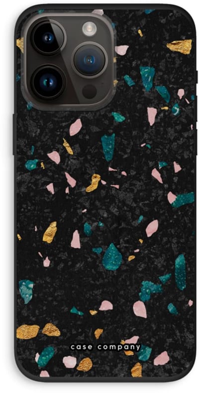 Case Company® - Hoesje geschikt voor iPhone 14 Pro Max hoesje - Terrazzo N°10 - Biologisch Afbreekbaar Telefoonhoesje - Bescherming alle Kanten en Schermrand