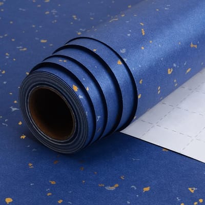 Omgoods - Cadeau Inpakpapier Blauw 43 cm x 10 m voor Feestelijke Gelegenheden