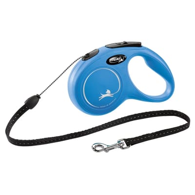 Flexi New Classic Koord - Hondenriem - Blauw - S - 5 m - (<12 kg)