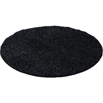 Muratap Basic rond shaggy vloerkleed antraciet hoogpolig- 200 cm rond