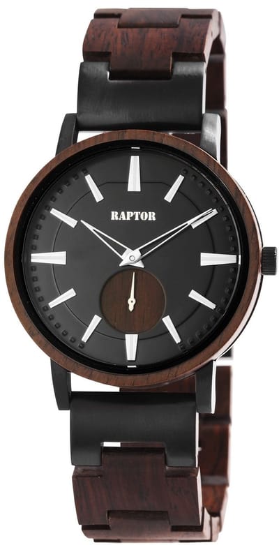 Raptor herenhorloge roestvrij staal Birdy, zilverkleurig, mineraalglas