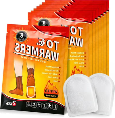 Warmtepleisters voor de voeten, 8 paar, 100% natuurlijke warmte, ideaal voor koude dagen, langdurige verwarming