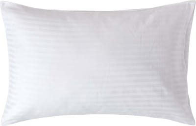 Homescapes Satijn Streep Katoen Kussensloop 50x75 cm – Wit – 100% Egyptisch Katoen – Draaddichtheid 330