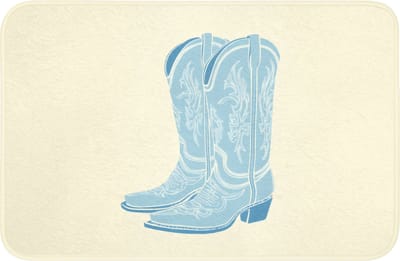 WC mat 60x40 cm - Antislip - Illustratie - Cowboylaarzen - Patroon - Toiletmat - Vloermat - Douchemat - Toilet tapijt - Toiletmatten