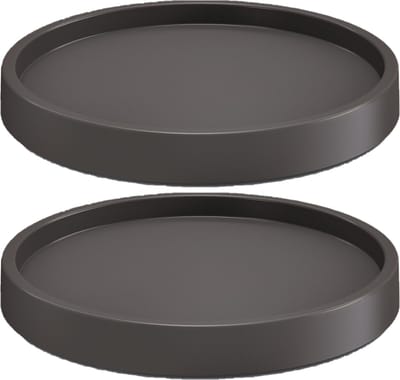 Plantenonderzetter/multiroller - 2x - rond - terracotta - kunststof - 27 cm - Trolleys voor kamerplanten