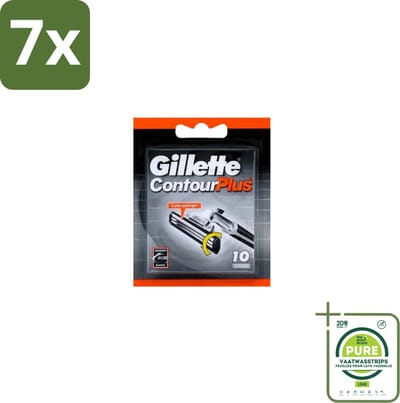 7 x Gillette Contour Plus – Wegwerpscheermesjes – 10 mesjes - Grootverpakking - Scheermesjes - Scheermes - Scheerbeurt - Huidcomfort - Flexibele Mesjes
