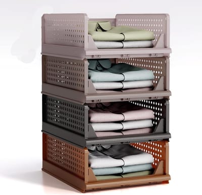 Famanu – Ondergoed-organizer set van 6, opvouwbare stoffen opbergmanden voor sokken, ondergoed, bh’s en sjaals
