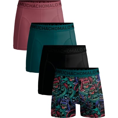 Muchachomalo – Boxershort Heren – 4 Pack – 95% Katoen – Normale Lengte – Onderbroeken Heren – Boxershort – Ondergoed