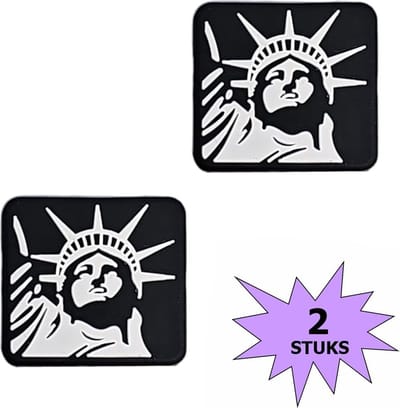 Fako Bijoux® - Tennisdemper - Tennis Demper - Miss Liberty - Vrijheidsbeeld - USA - Zwart - 2 Stuks