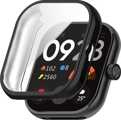 Strap-it Zacht TPU bescherm hoesje / case - geschikt voor Redmi Watch 4 (zwart)