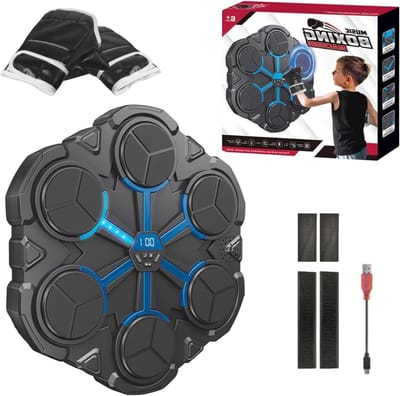 Muziek Boksmachine - Interactieve Trainer - Thuis Fitness - 3 Ritme Modi - Wandmontage - Meerkleurig