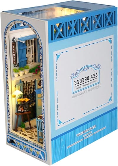 3D Houten Puzzel - Miniatuur Boekenkit - Boekenplank Decoratie - Met LED Verlichting - 1626 x 807 cm - Meerkleurig