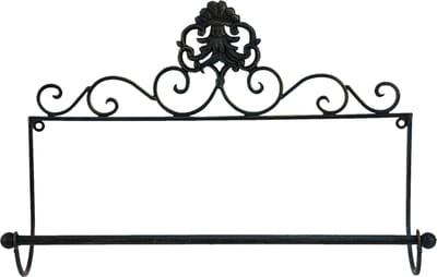 Clayre & Eef Keukenrolhouder 44x10x29 cm Zwart IJzer