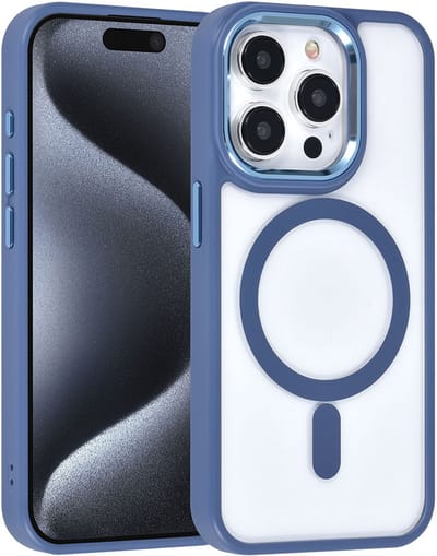 UNIQ Accessory Back Cover - Apple iPhone 15 Pro - Blauw - MagSafe-ring - Duurzaam ontwerp