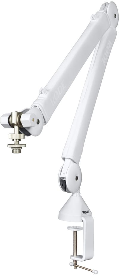 RØDE PSA1+ Studio Arm – Wit – Professionele Microfoonarm met Interne Demping & Kabelmanagement