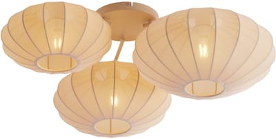 QAZQA bida - Japandi Plafondlamp - 3 lichts - L 80 cm - Beige - Woonkamer | Slaapkamer